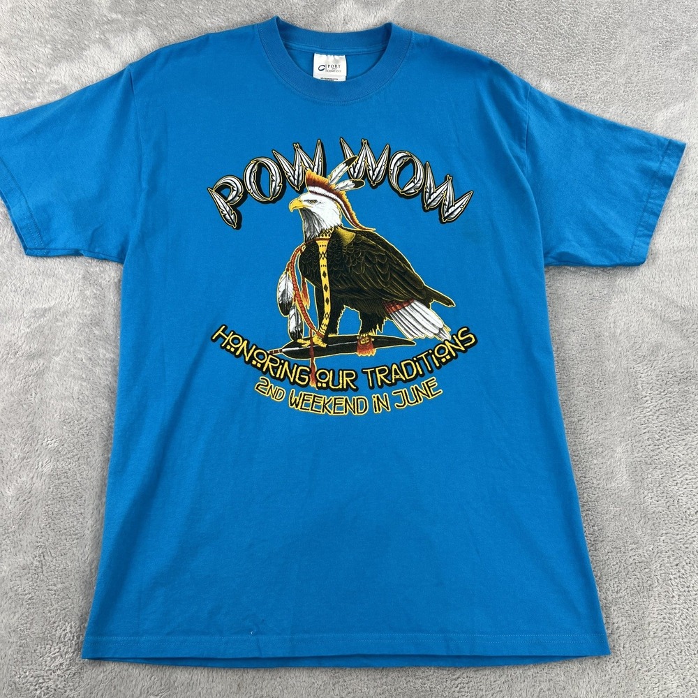 Table Mountain Rancheria Pow Wow T Shirt L Blue Eagle Friant California Native